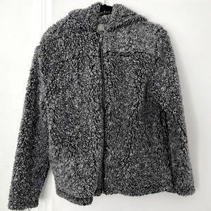 CoffeeShop Sherpa Chunky Zip Up Sweater